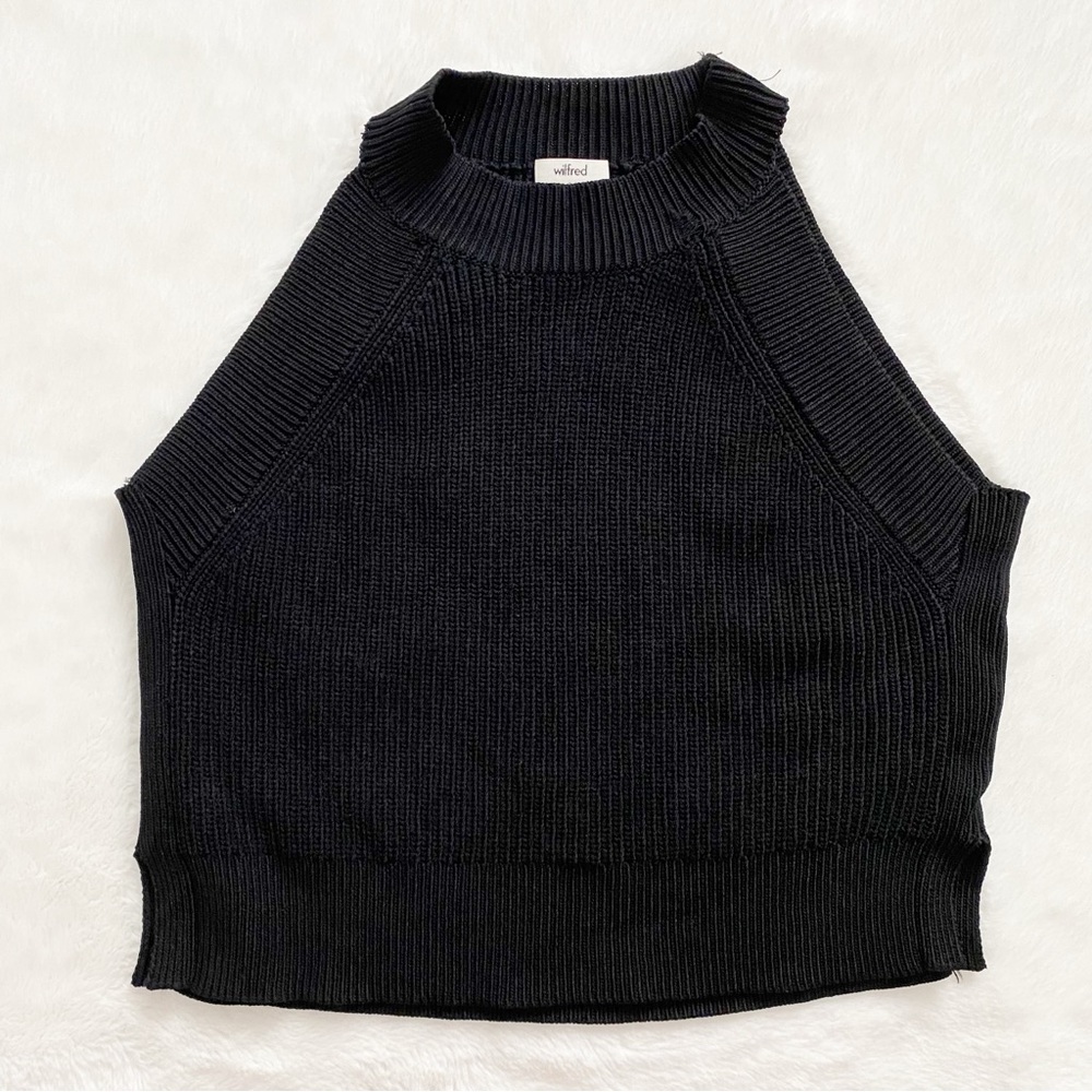 WILFRED | Crevier black knit sleeveless top